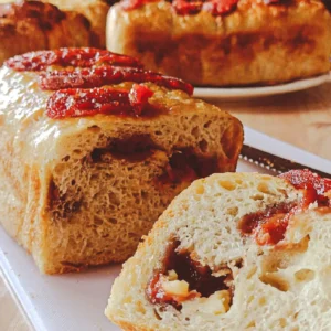 Pan de masa madre con bocadillo y queso